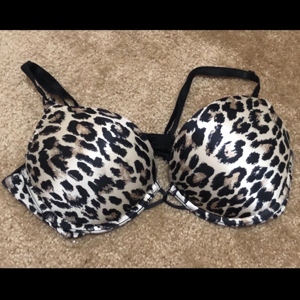 Cheetah miraculous plunge bra